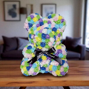 永生粉愛你玫瑰泰迪熊 七夕推薦 台南花店