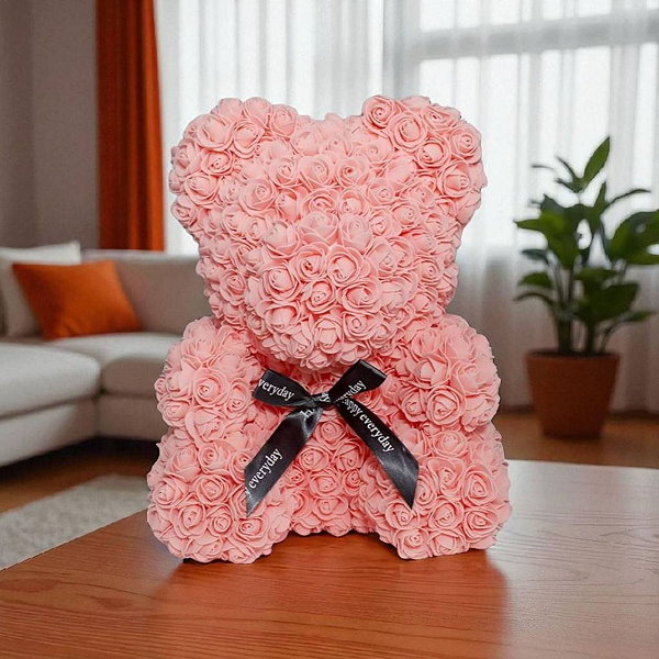 永生粉愛你玫瑰泰迪熊 七夕推薦 台南花