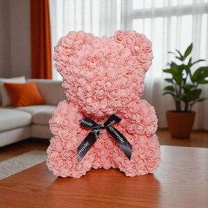 永生粉愛你玫瑰泰迪熊 七夕推薦 台南花